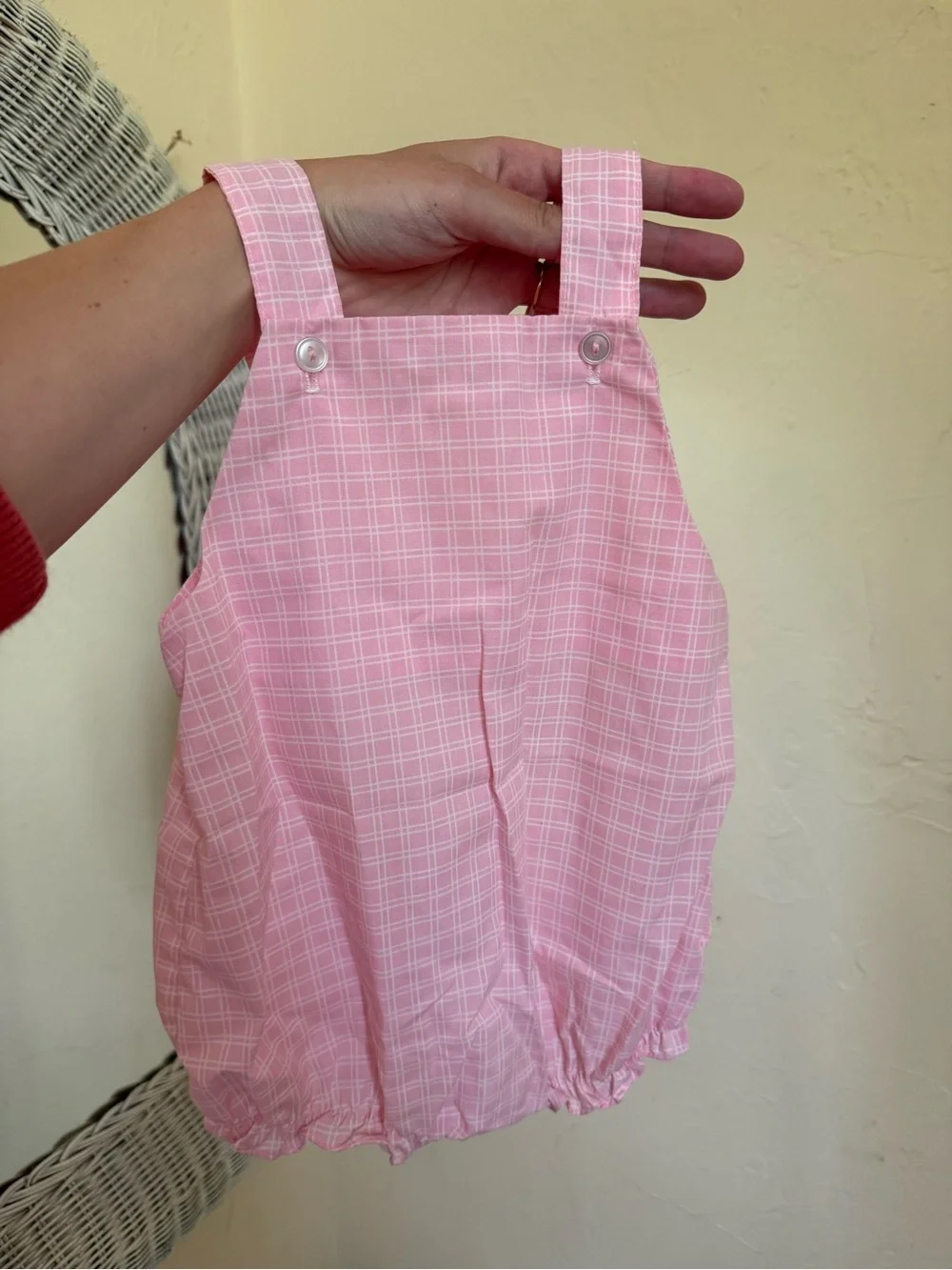 Vintage Gingham Bubble Romper